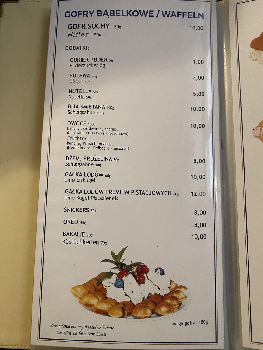 Menu Cafe Monika. Cukiernia-3