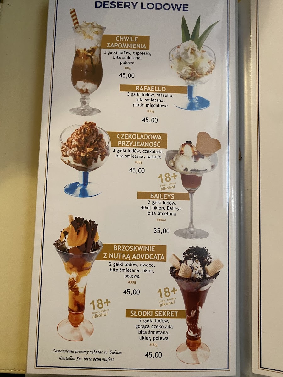 Menu Cafe Monika. Cukiernia-5